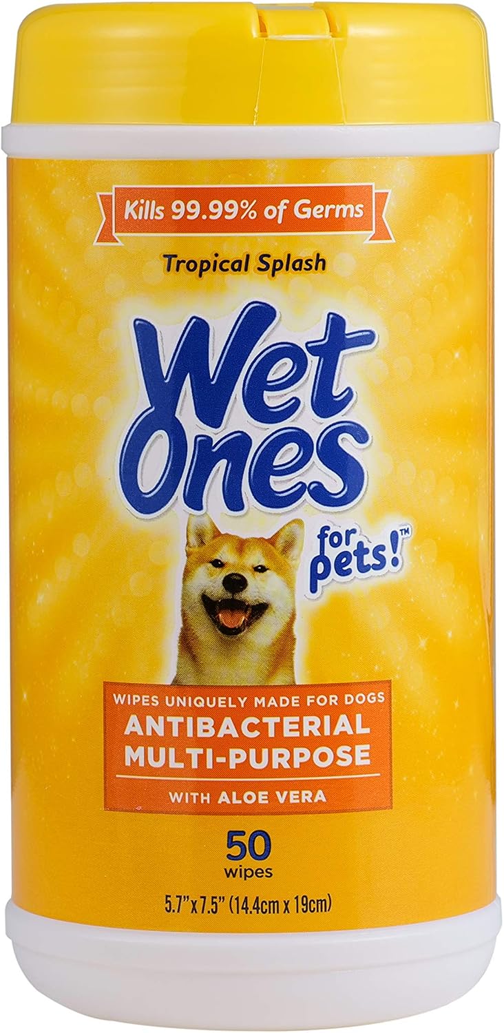 Wet Ones for Pets Antibacterial Dog Wipes, Tropical Splash