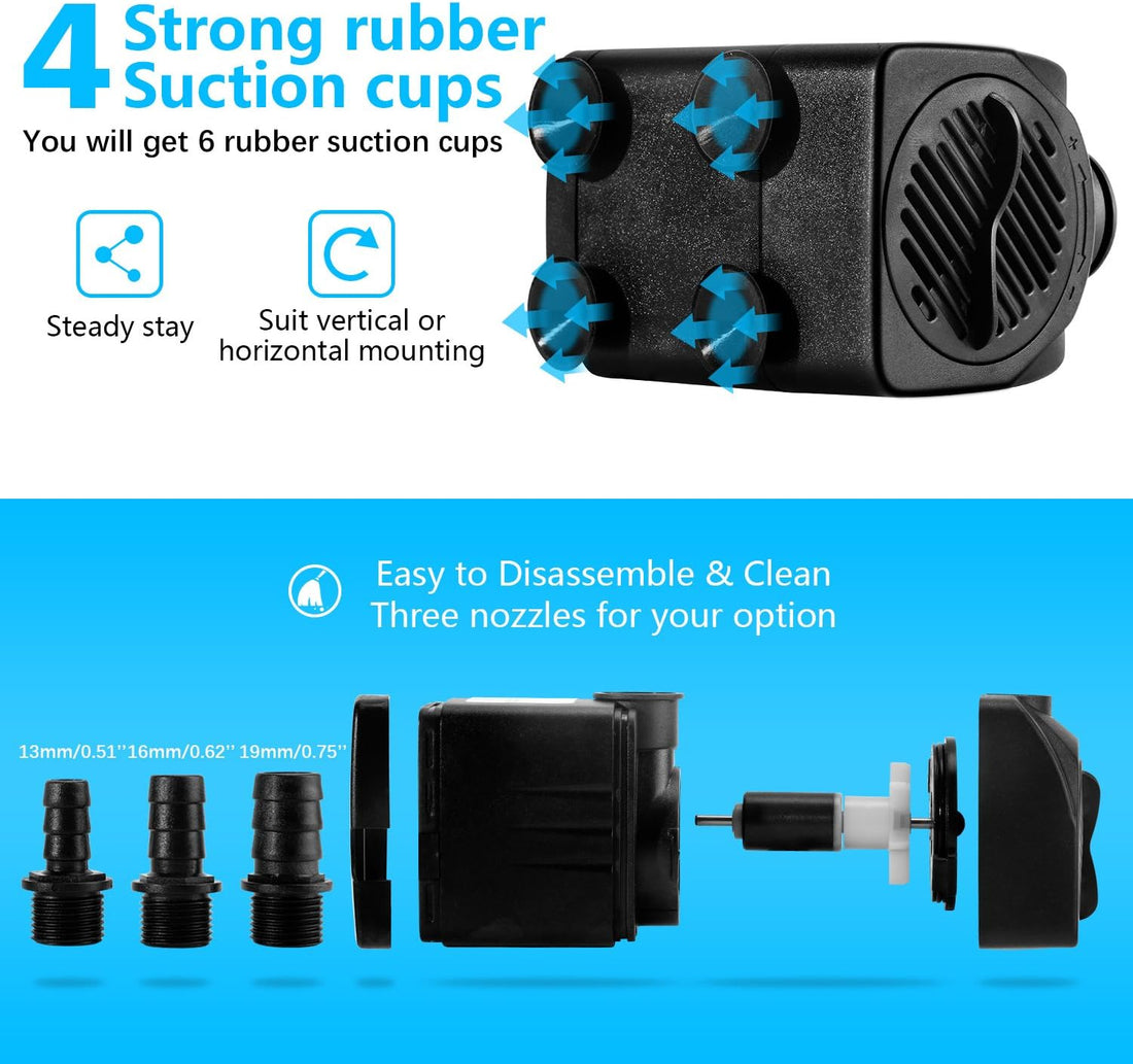 CWKJ 400GPH Submersible Fountain Water Pump for Pond Aquarium