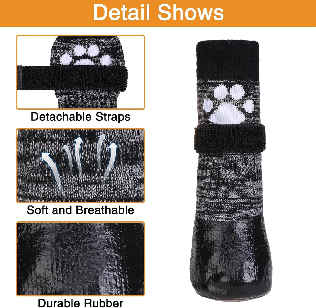 KOOLTAIL Non Slip Dog Socks to Prevent Licking Paws for Hardwood