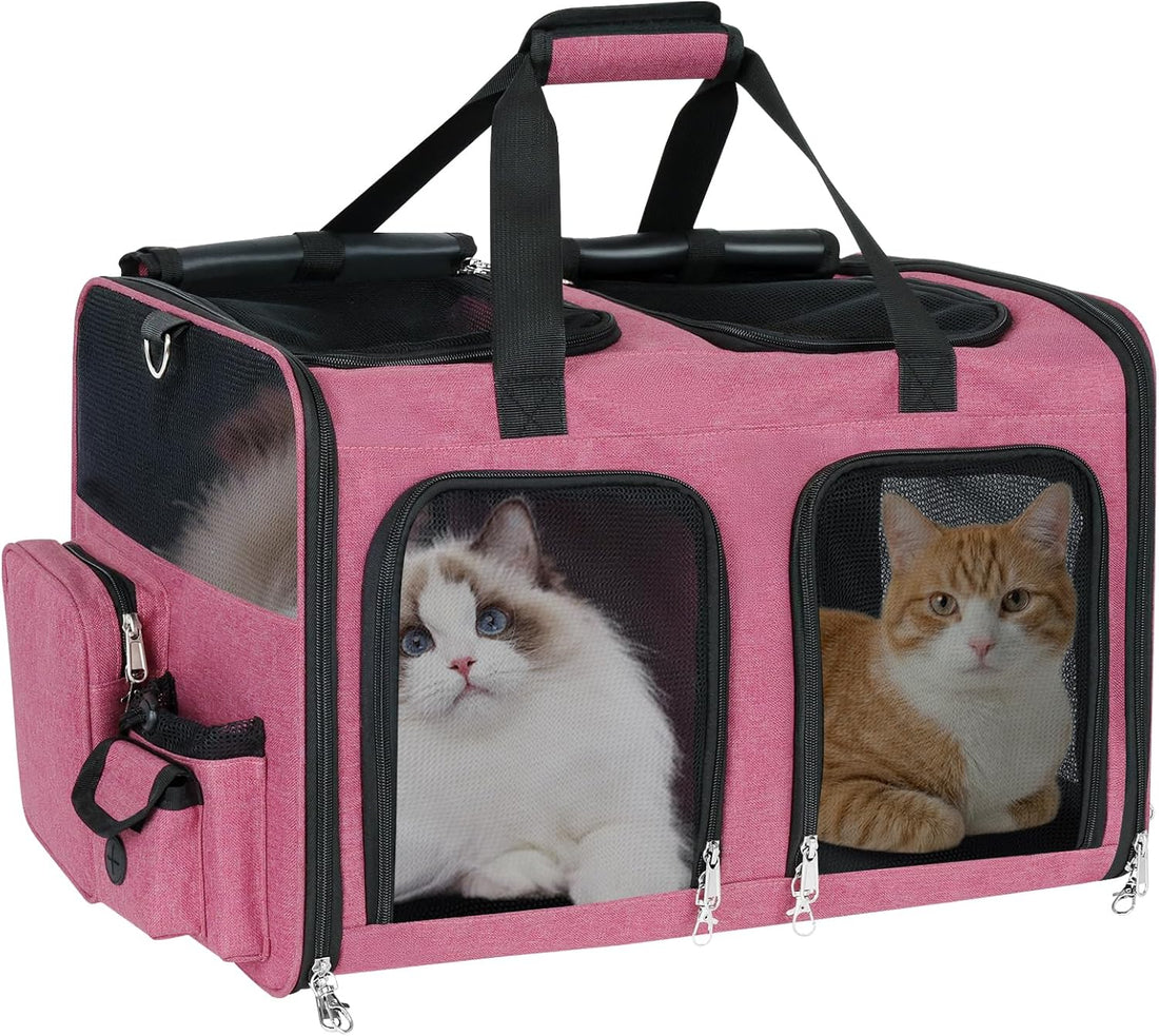 Cat Carrier for 2 Cats Double Pet Carrier Extra Large Green 2026