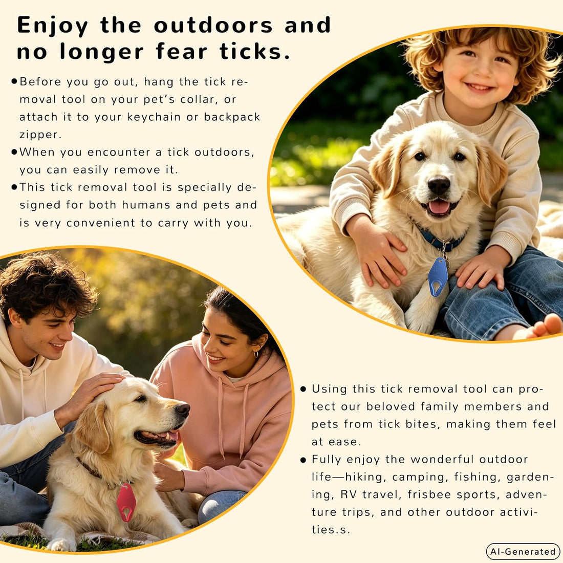 Tick Remover Tool 3 Pack – Tick Removal Tools for Dogs, Pets & Humans