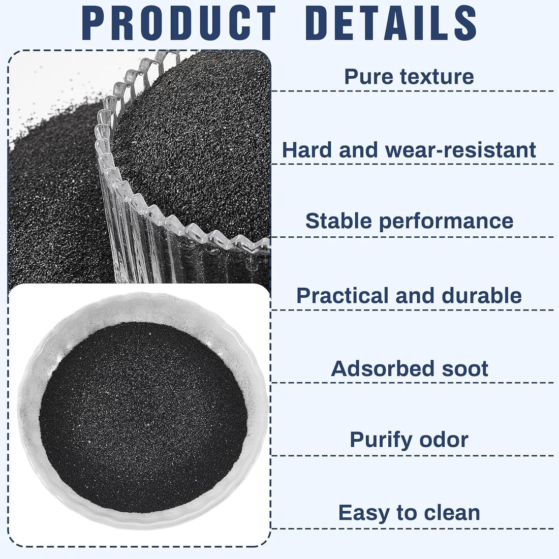 Sasylvia 5 Pack Black Silica Sand for Ashtray Place Sand Station
