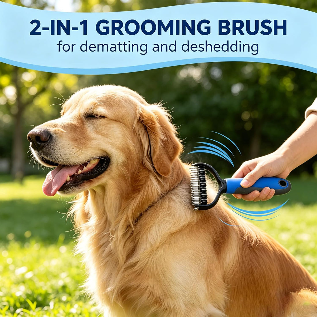 Deshedding Dog Brush for Shedding & Cat Undercoat Rake Pet Grooming