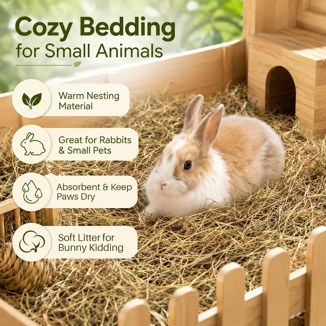 MAQIHAN 5.92 OZ Natural Straw Bedding
