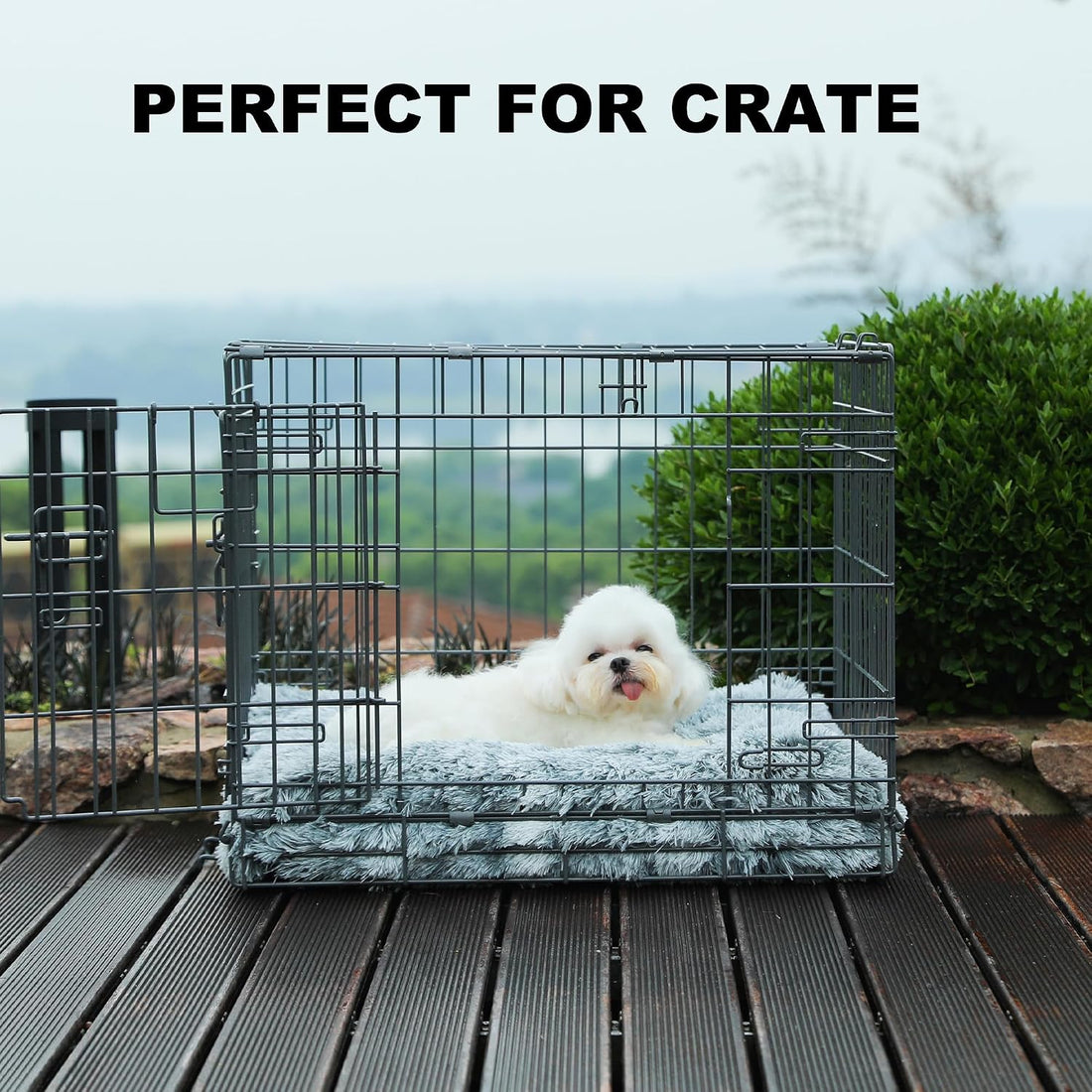 Bedfolks Waterproof Dog Crate Bed, Soft Kennel Mat, 23"x18"