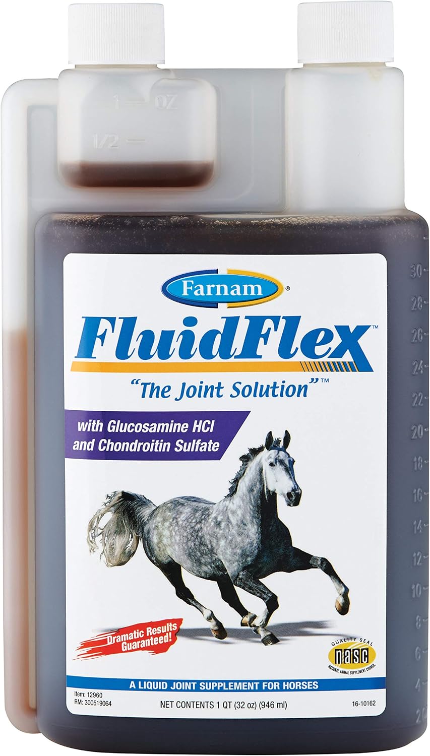 Farnam Fluidflex Glucosamine Joint Supplement for Horses, 32 oz.