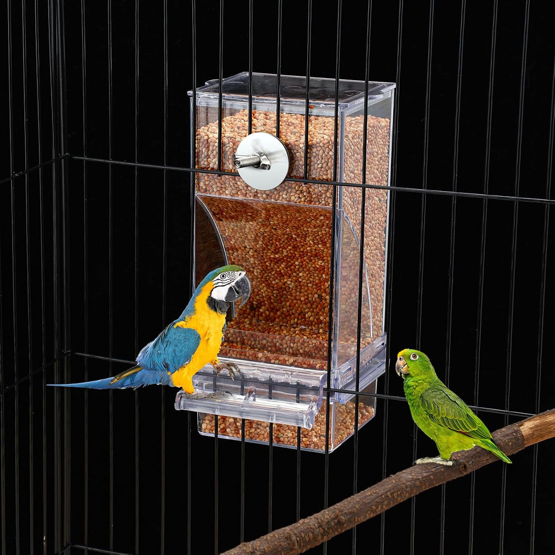 Yaomiao 4 Pcs No Mess Bird Feeders Automatic Parrot Water Dispenser