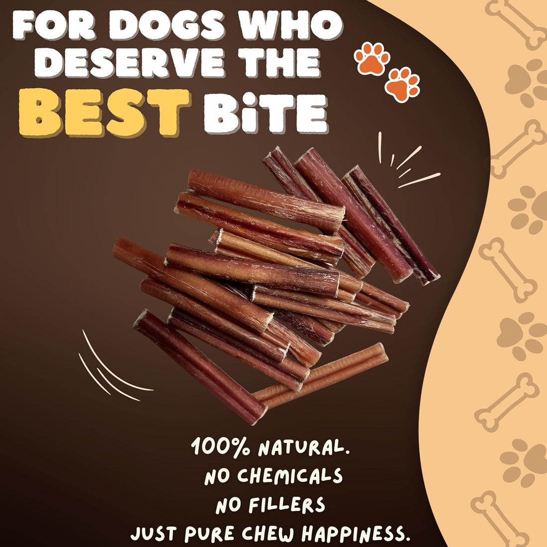 Woofley's 4-5" Bulk Bully Sticks - - Bully Sticks for Dogs