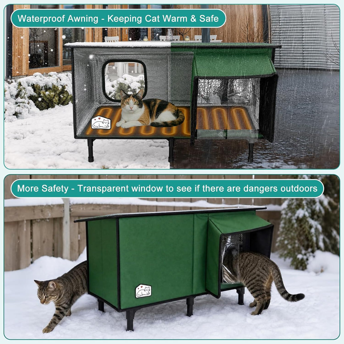 Large Heated Outdoor Cat House