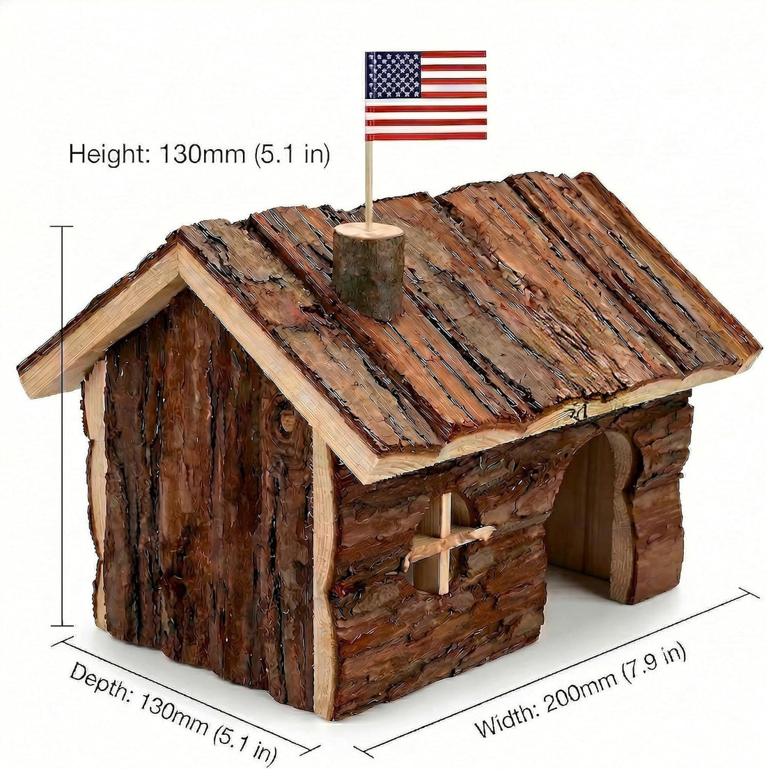 Wooden Hamster House Hideout
