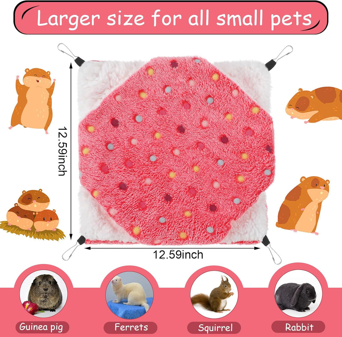 Boao 2 Pcs Guinea Pig Rat Hammock for Pet, Purple, Coffee