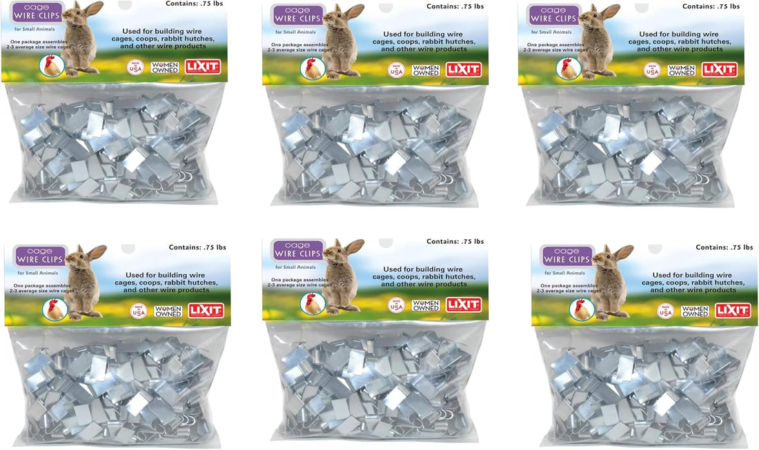 Lixit® Metal Wire J Cage Clips for Assembling and Repairing Rabbit