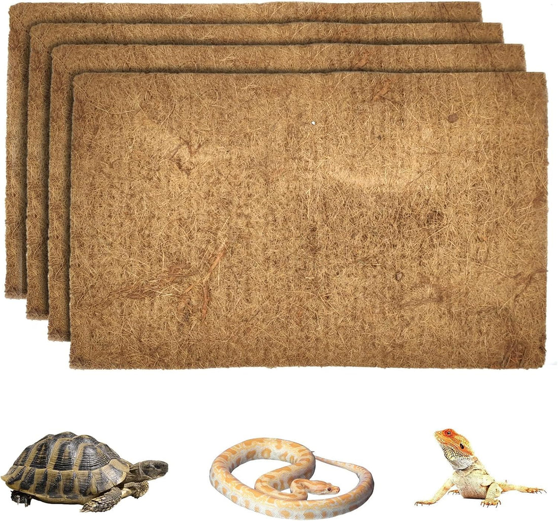 Hamiledyi Reptile Carpet Natural Coconut Fiber Tortoise Carpet Mats