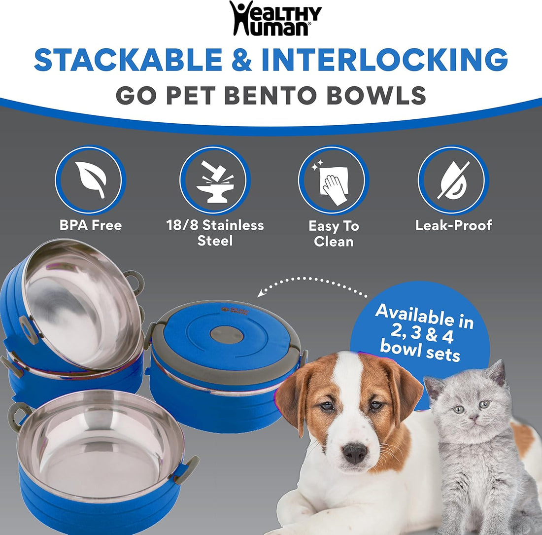 Healthy Human Travel Pet Bento Bowls