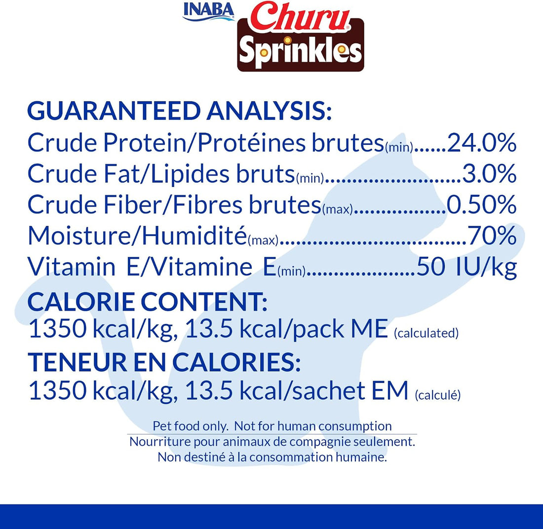 INABA Churu Sprinkles Cat Meal Topper, Chicken, 18ct