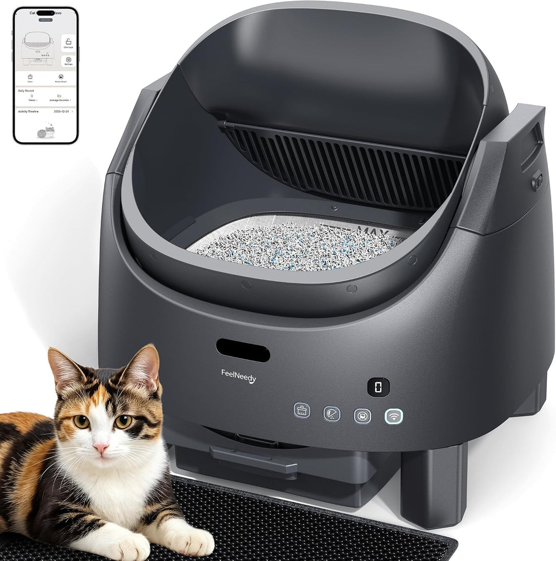 Automatic Self-Cleaning Cat Litter Box Replaced Trash Bags-3 Rolls