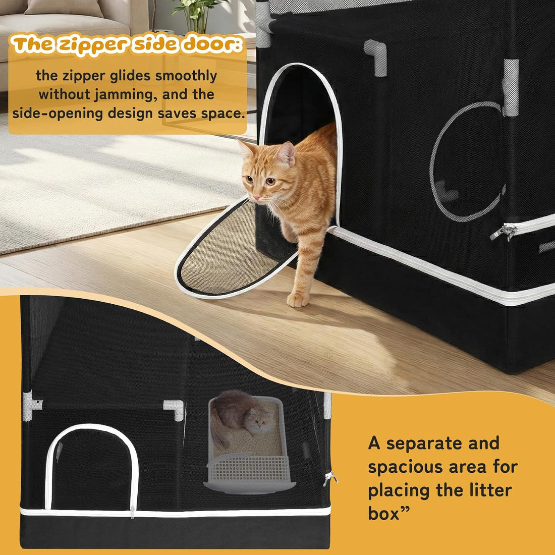Spacious Catio Indoor Outdoor Cat Enclosure, Multi‑Level Cat Cage