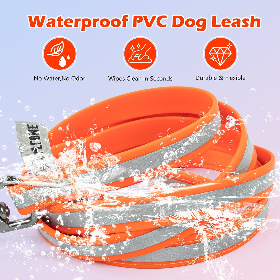 Wolfone Waterproof Dog Leash 20FT Long Line Recall Training Lead