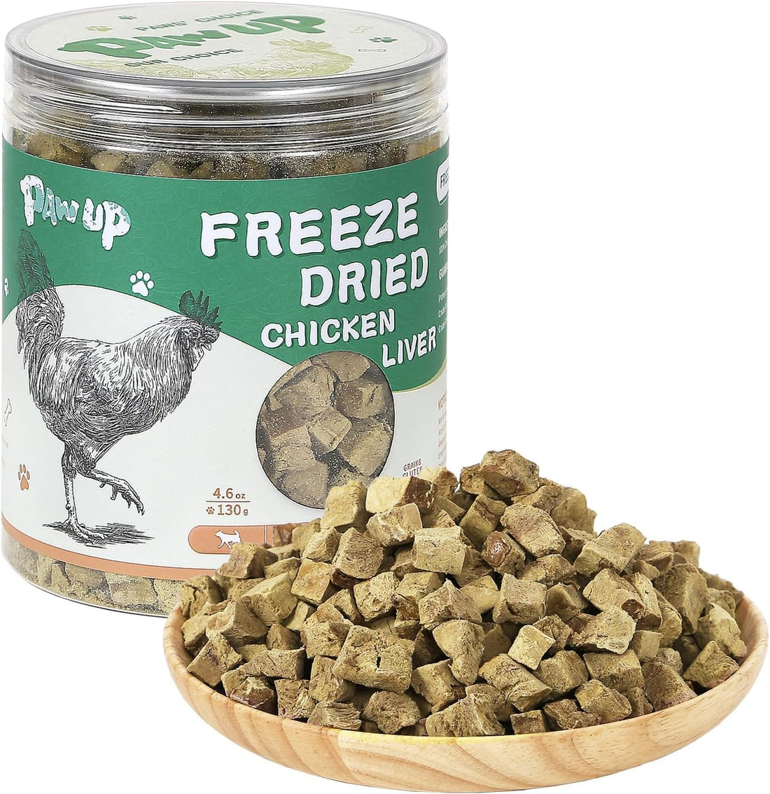 PAWUP Freeze Dried Cat Treat, Chicken Breast, Single Ingredient, 4.6oz