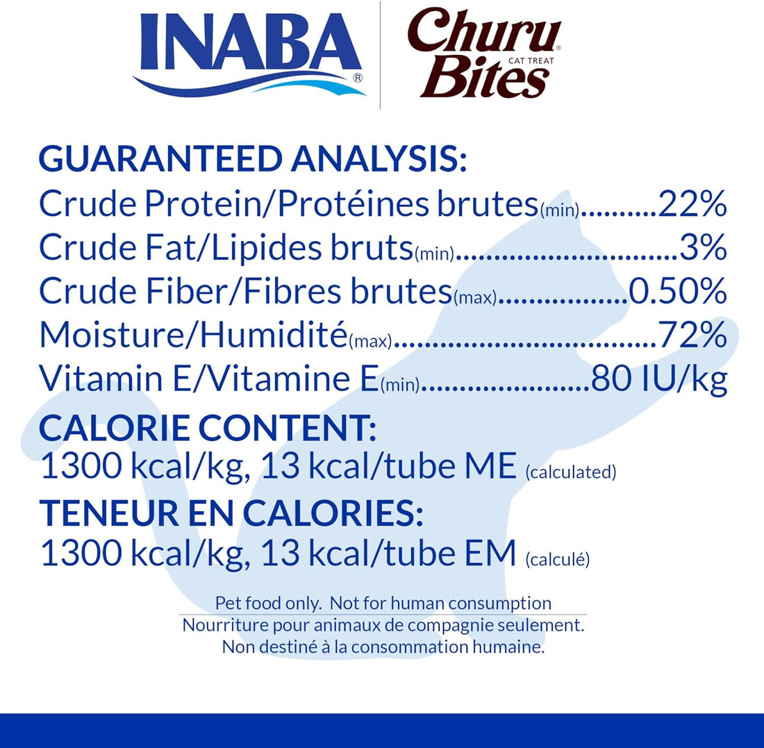 INABA Churu Bites for Cats, Soft/Chewy Baked Chicken Wrapped Churu