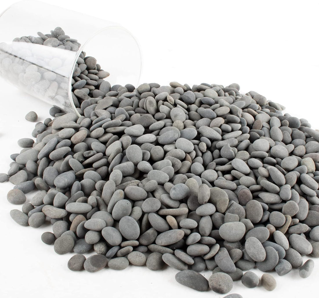 Black Rock, CJGQ 18lb River Rocks Pebbles for Plants Succulents