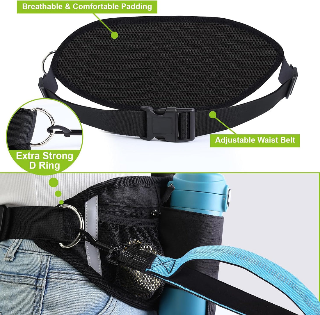 Hands Free Dog Leash, Waist Leash for Dog Walking, Running, Jogging