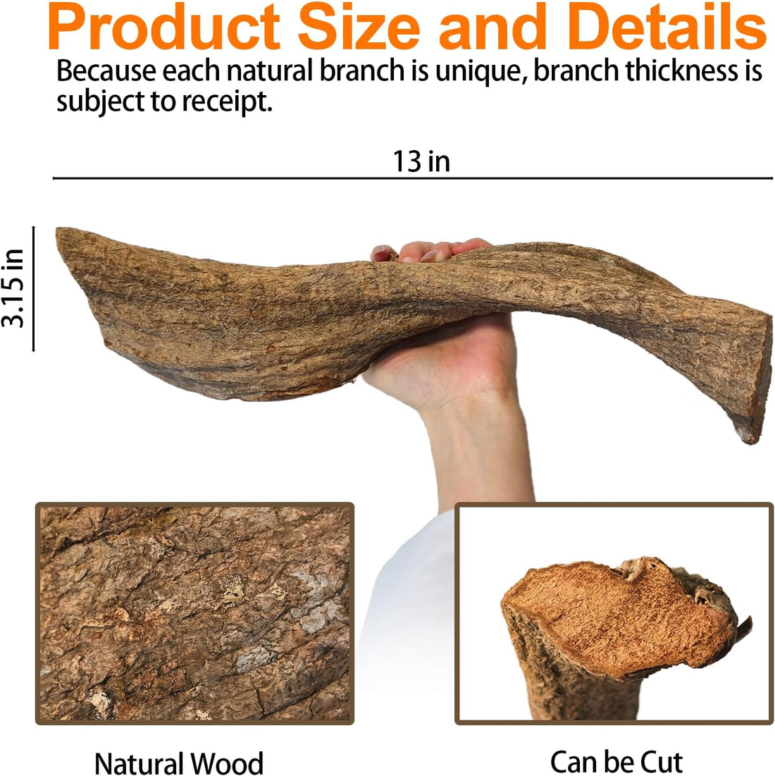 Tfwadmx Reptile Branches, Natural Reptile Corner Climbing Branch