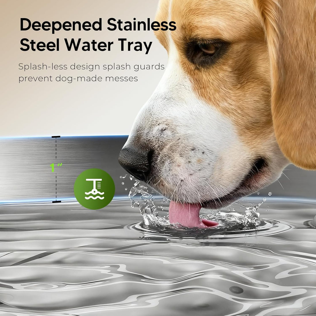 Pektaco Dog Water Fountain for Large Dogs