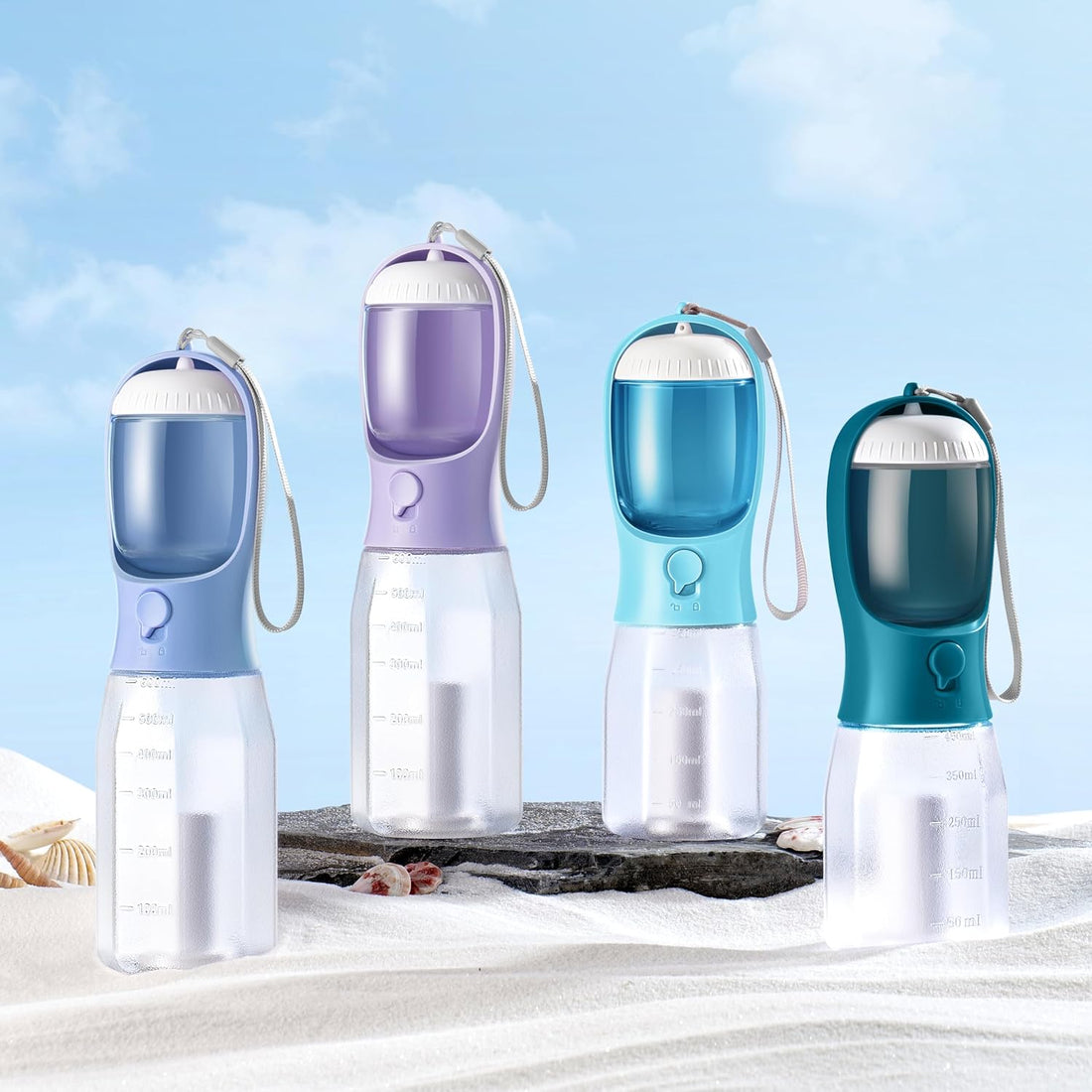 AVELORA Dog Water Bottle with Food Container
