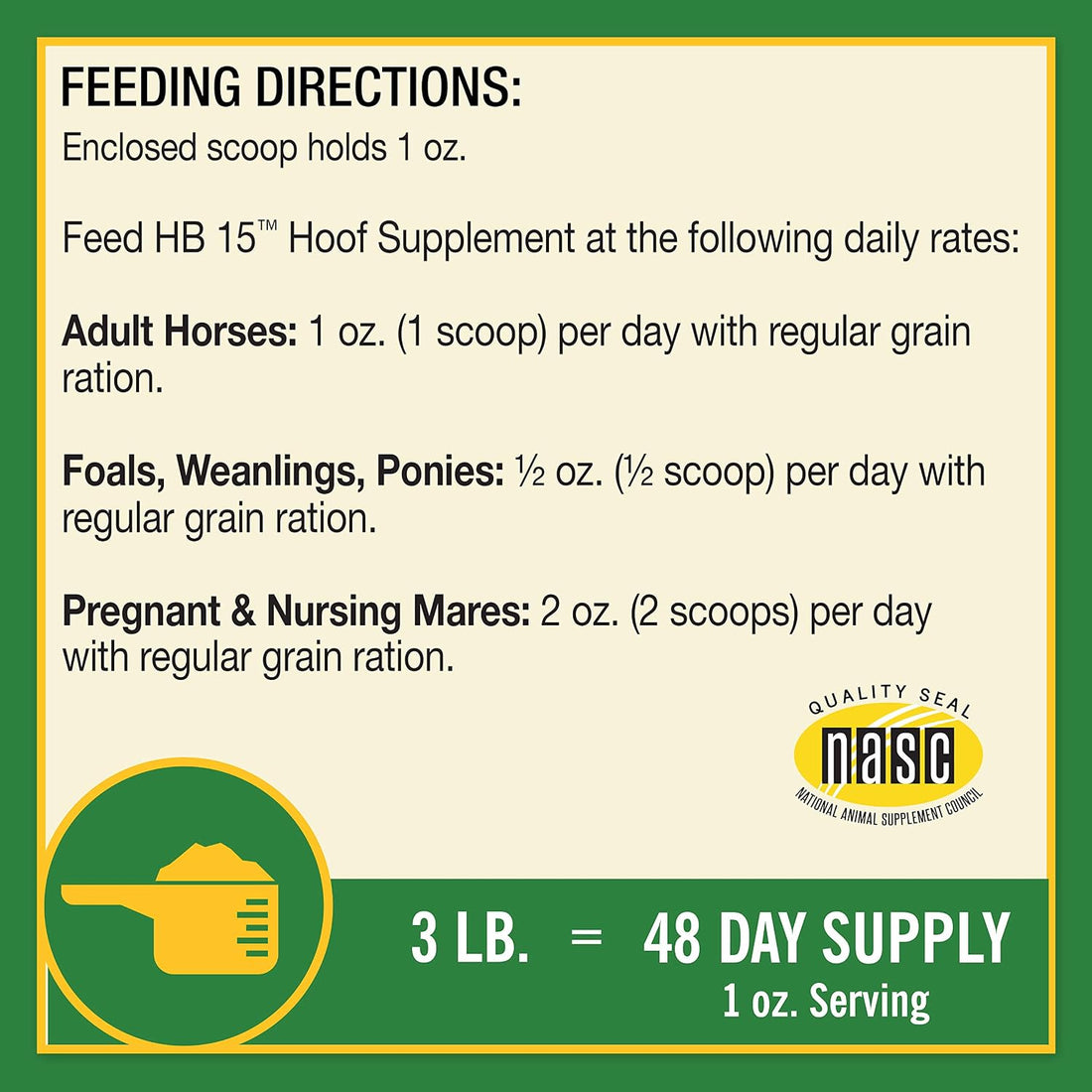 Farnam HB 15 Hoof Supplement, Supports Healthy hoof Growth