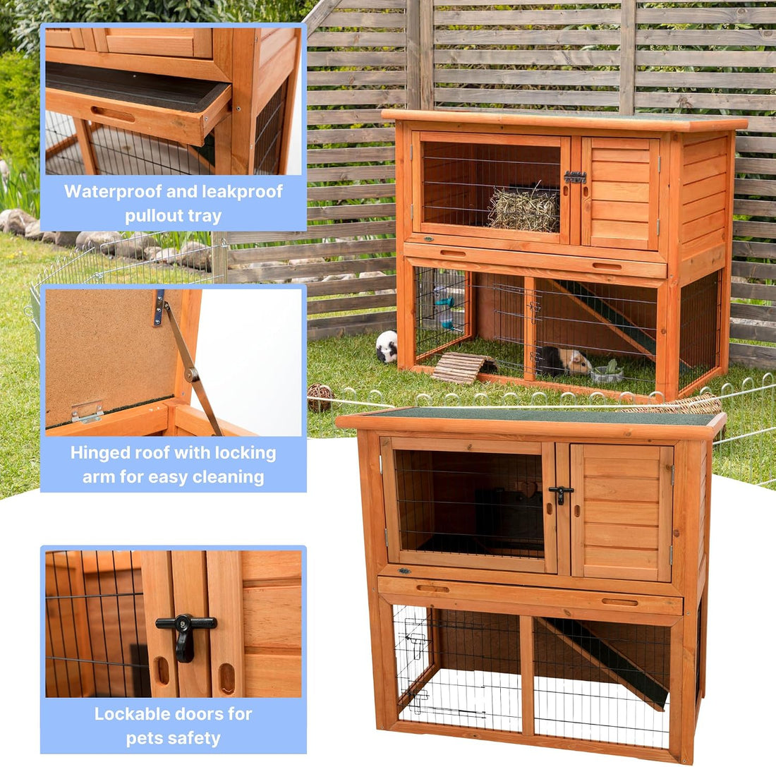 TRIXIE natura Outdoor Rabbit Hutch with Run