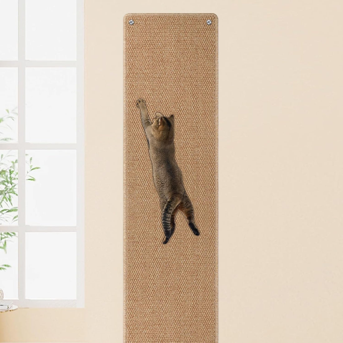 FHTONGE 71x15.8" Thickened Cat Wall Climbing Carpet with 16 Fixed