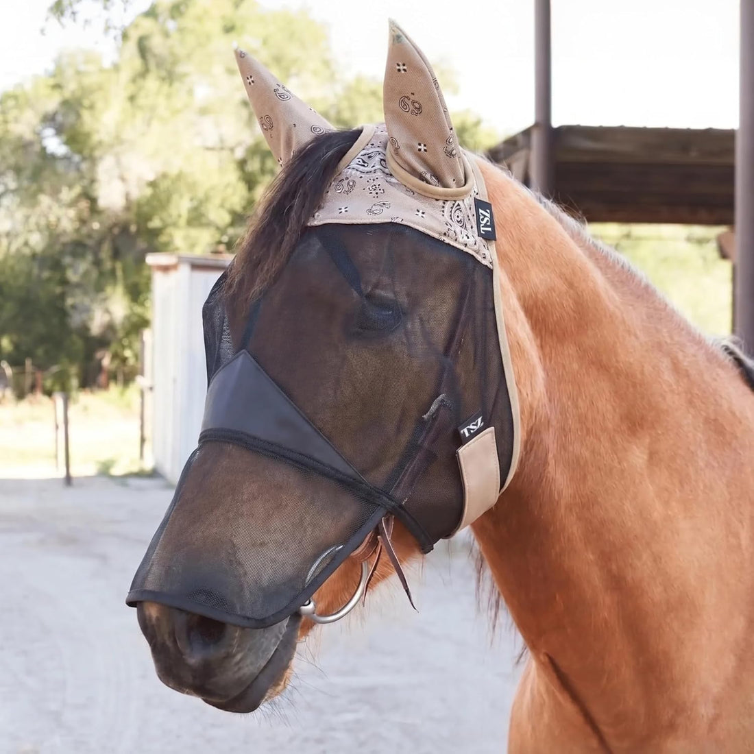 TSZ Fly Free Ride Horse Fly Mask Standard