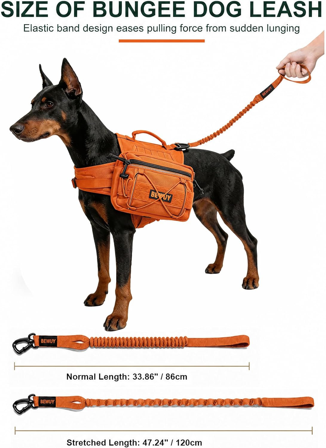 Tactical Dog Backpack for Medium Large Dogs