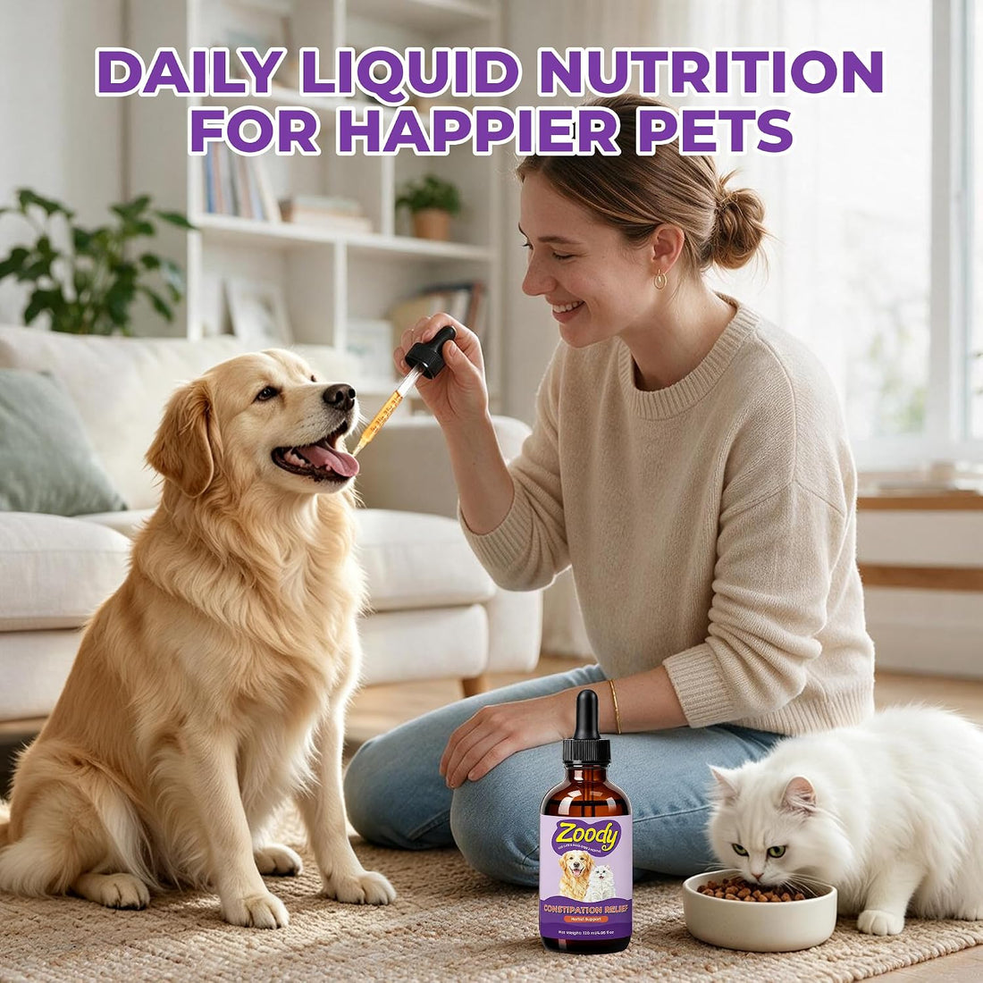 Zoody Pet Constipation Relief Liquid for Dogs & Cats 4oz