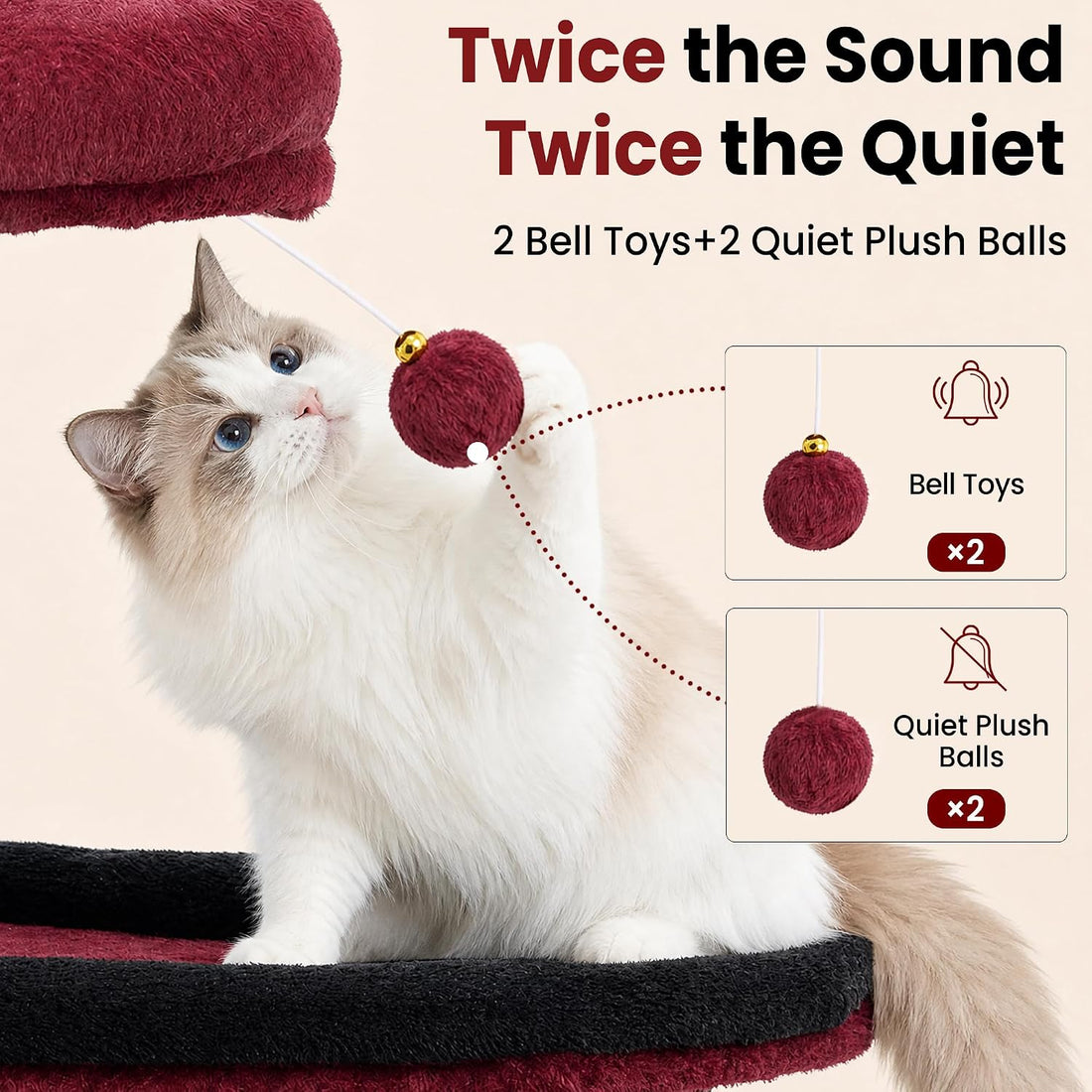 Heavy Duty Large Cat Tree Tower, Extra Wide Cat Scratching Posts
