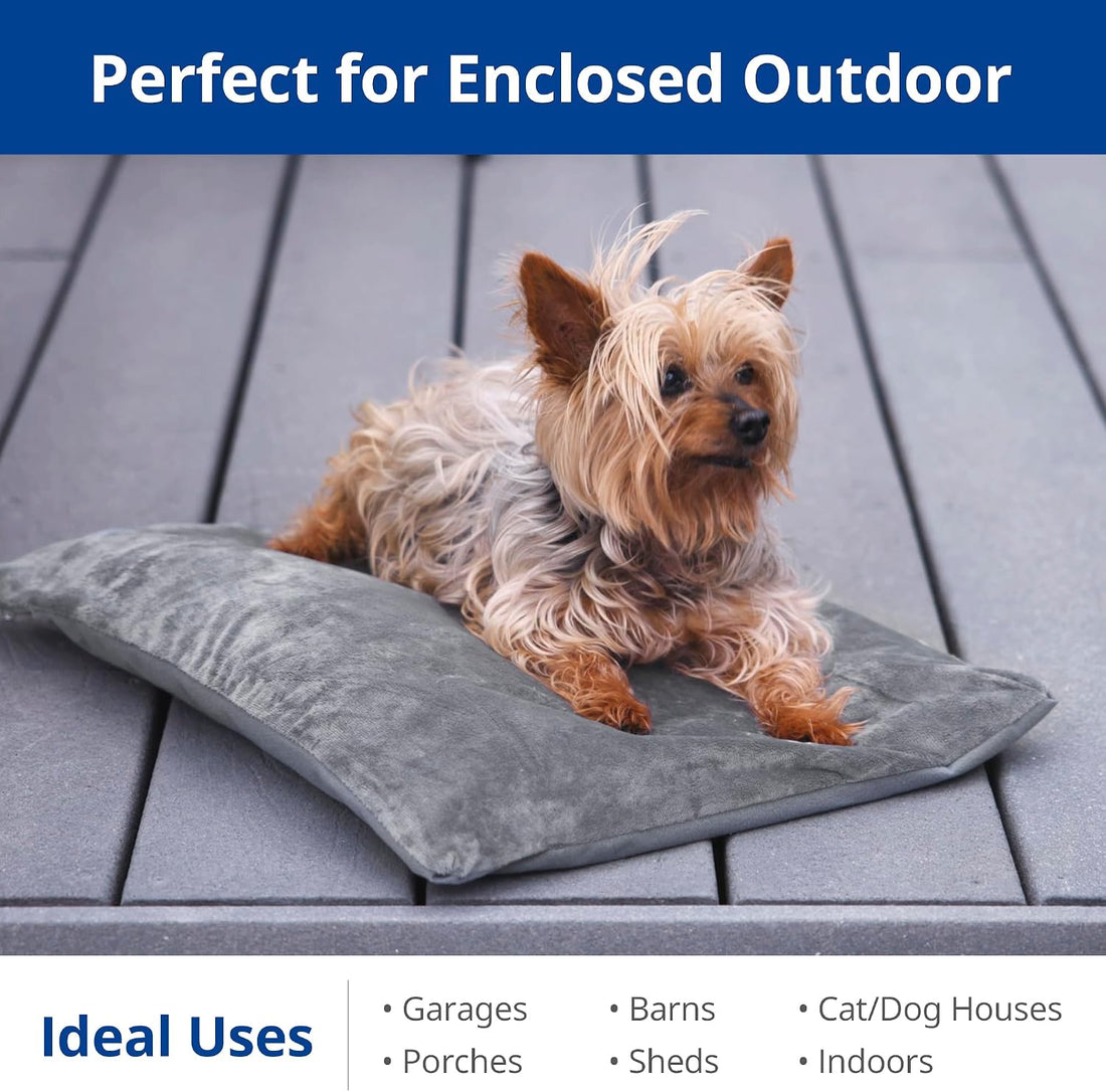 Outdoor Cat Heating Pad, 15.7" x 11.8", 30W, Grey