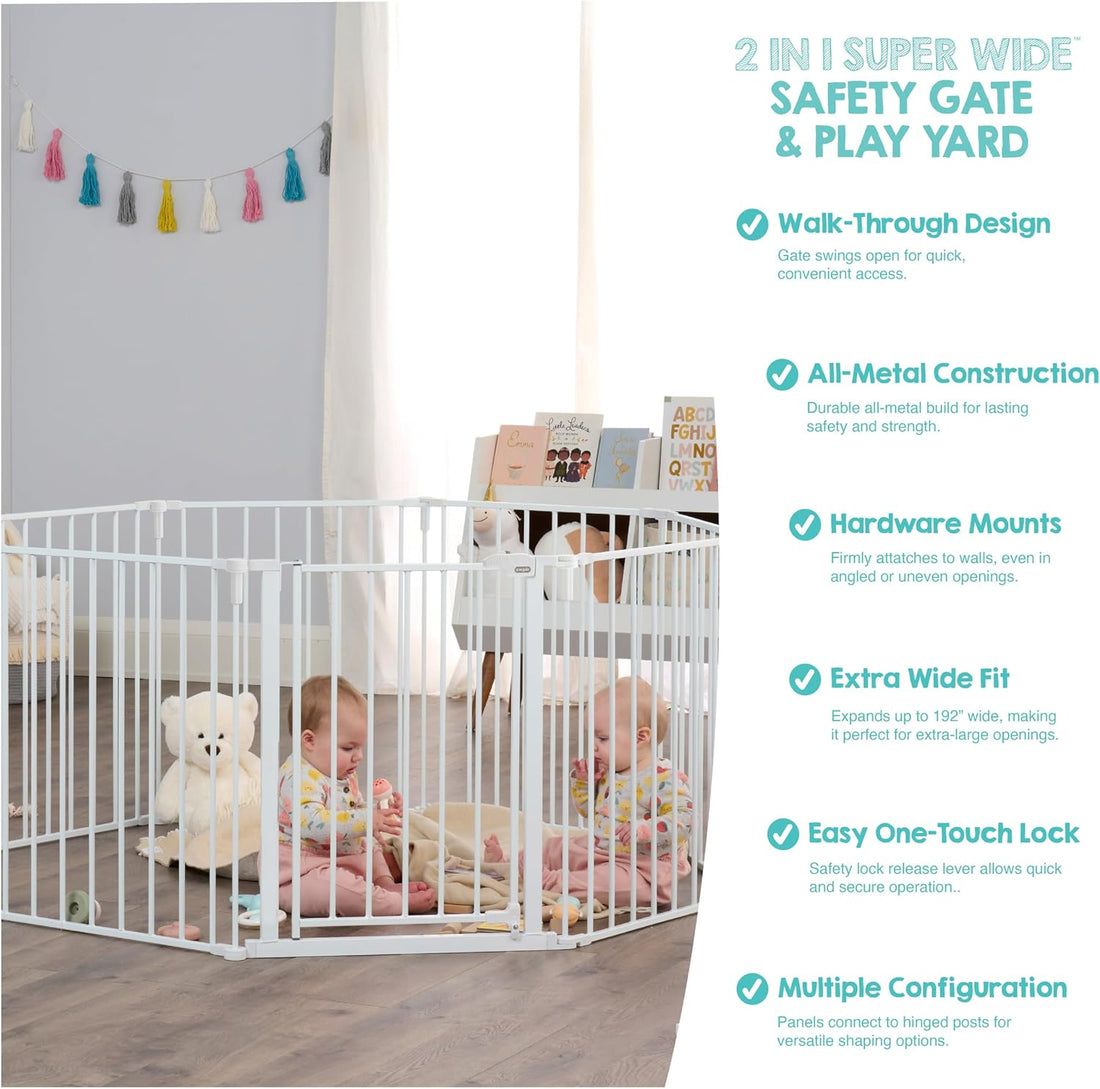 Regalo Safety 192" Super Wide Baby Gate & Play Yard