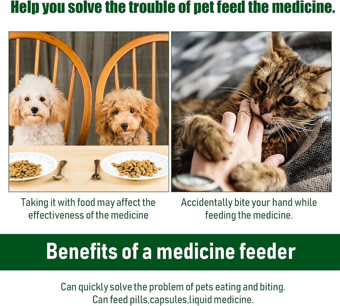 Patelai 4 Pieces Pet Pill/Tablet Syringe with Safety Tip Small Animal