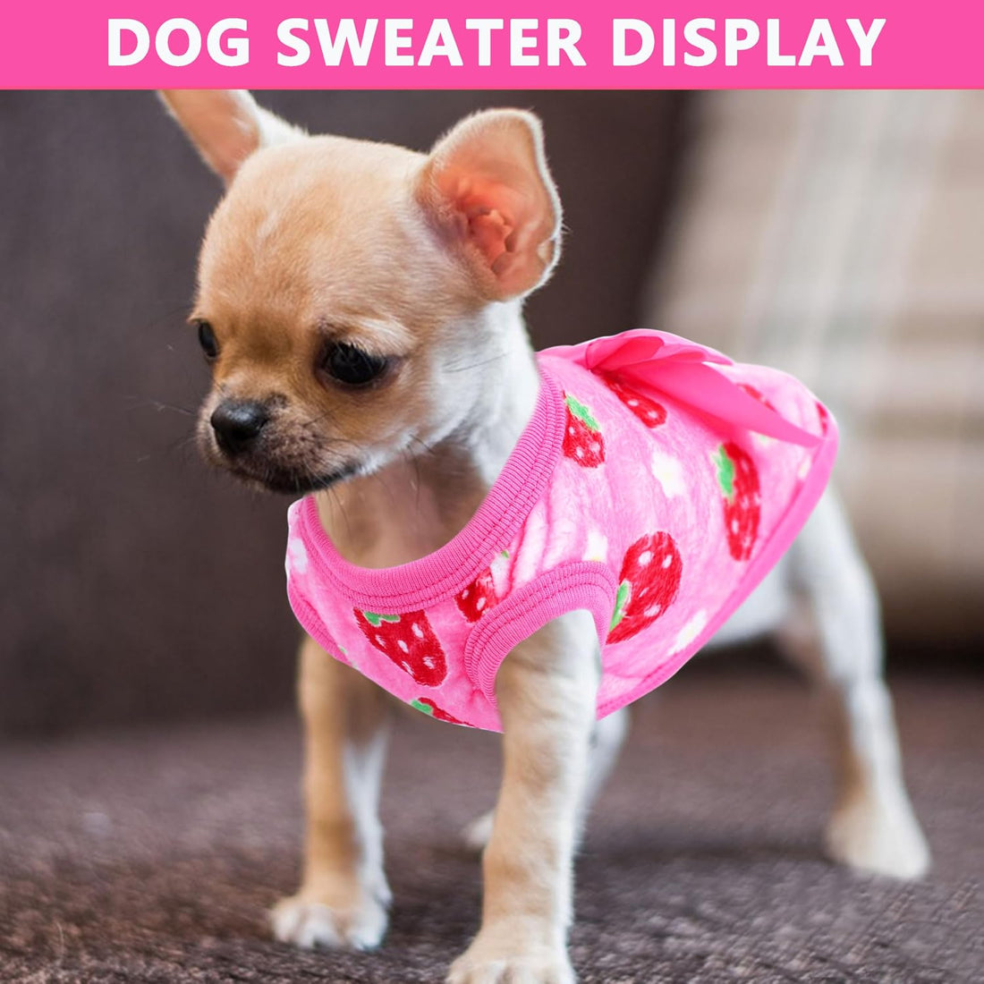 2 Pieces Dog Sweater for Small Dogs XXS Dog Clothes Chihuahua Puppy