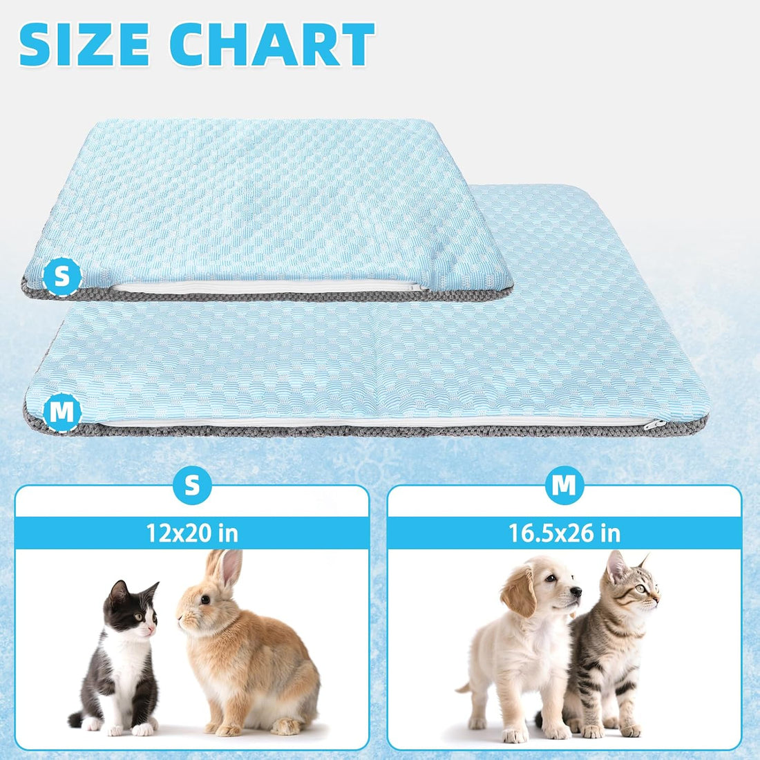 Cat Cooling Mat, Cooling Pad for Dogs Cats with Ice Gel Bag to Stay
