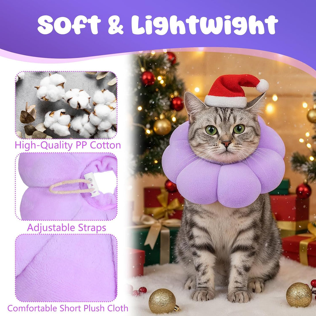 Cat Cone Collar Comfy Flower Style Elizabeth Collar Soft Waterproof