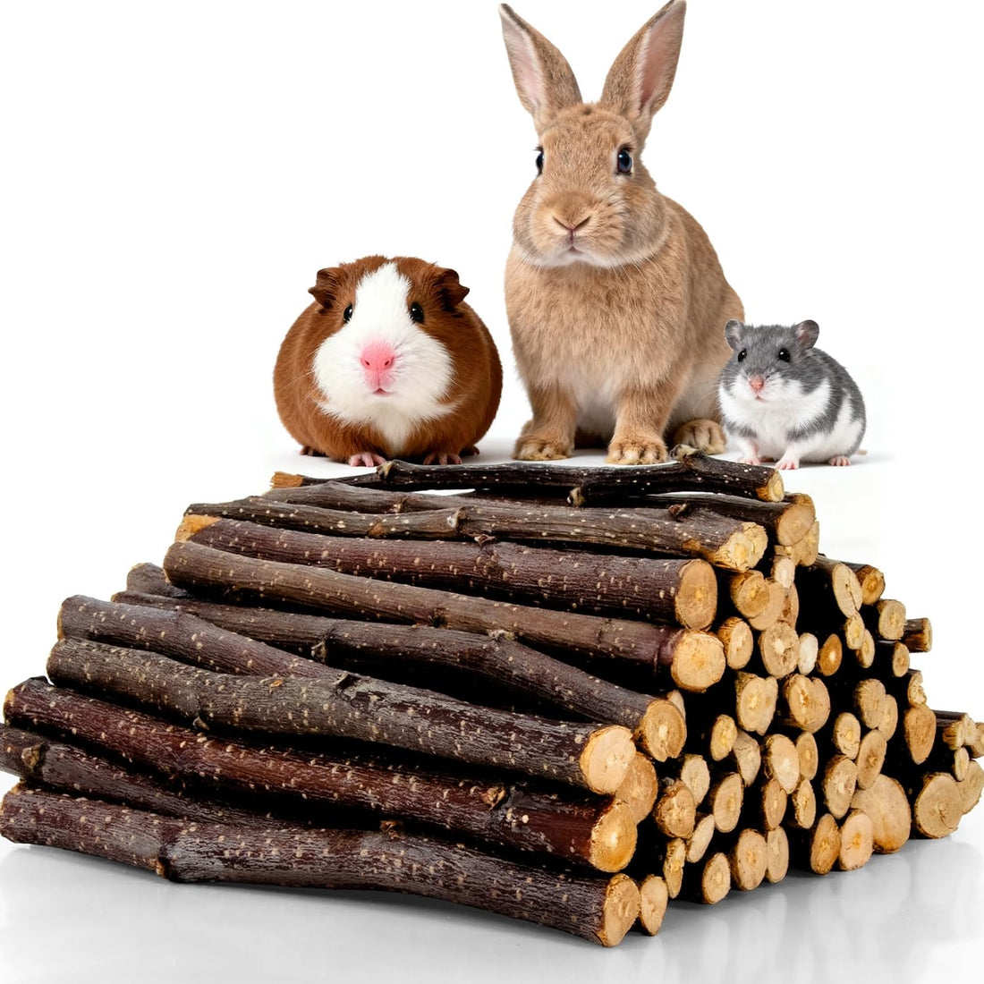 Sukh Natural Organic Apple Sticks - 250g Chew Sticks for Small Animals