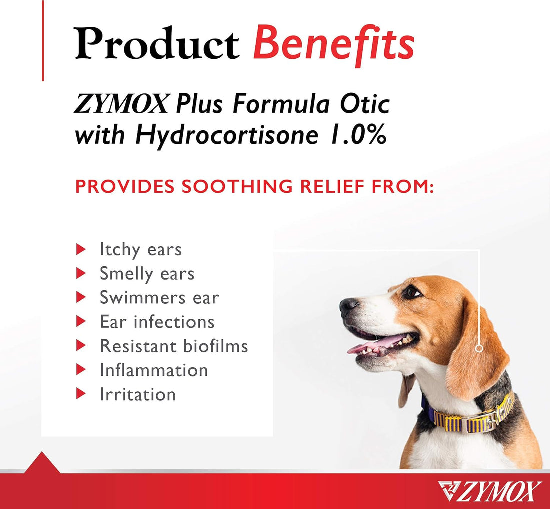 Zymox Advanced Formula Otic Plus Enzymatic Ear Solution for Dogs