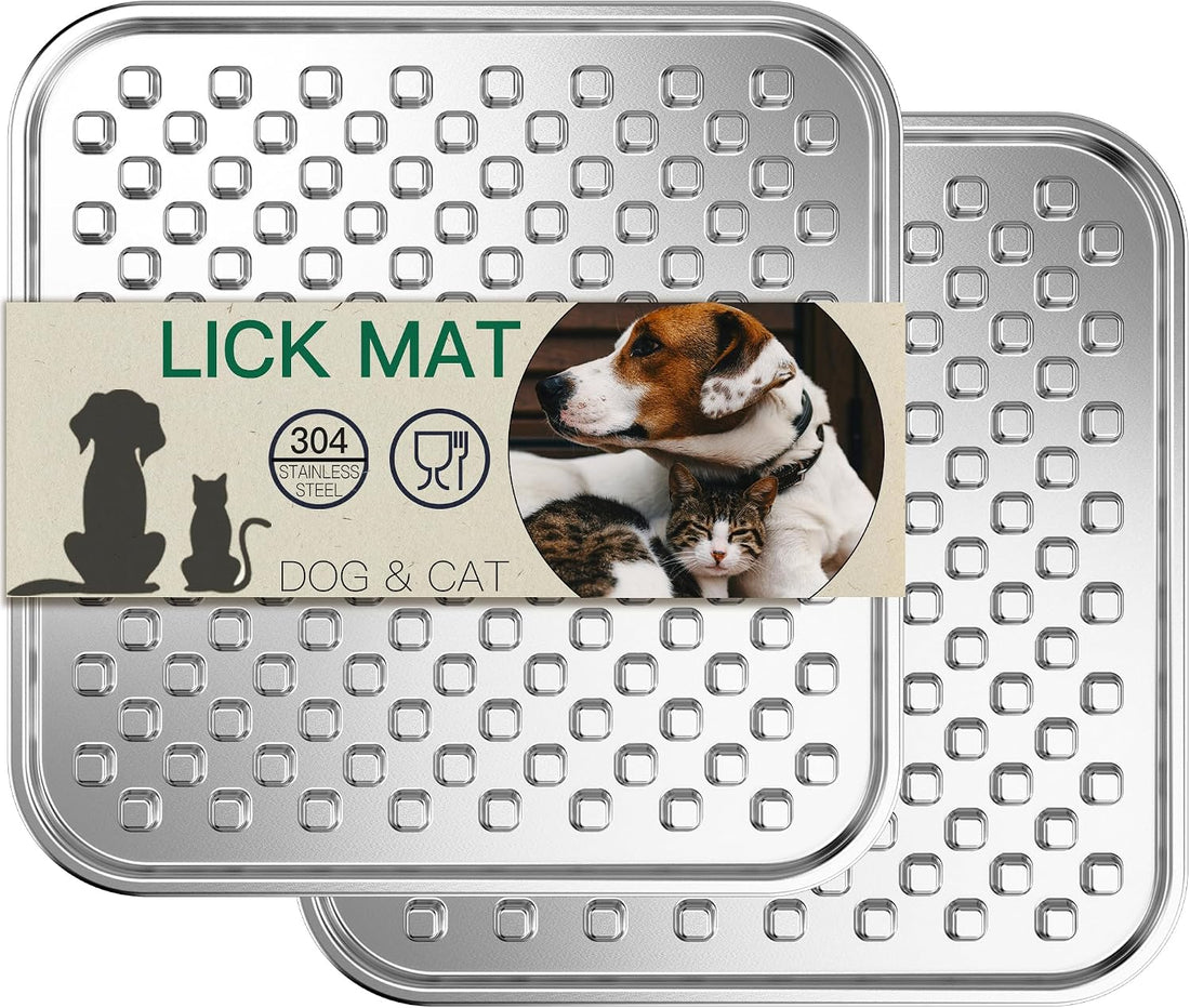 Lick Mat for Dogs & Cats, Double-Wall Stainless Steel