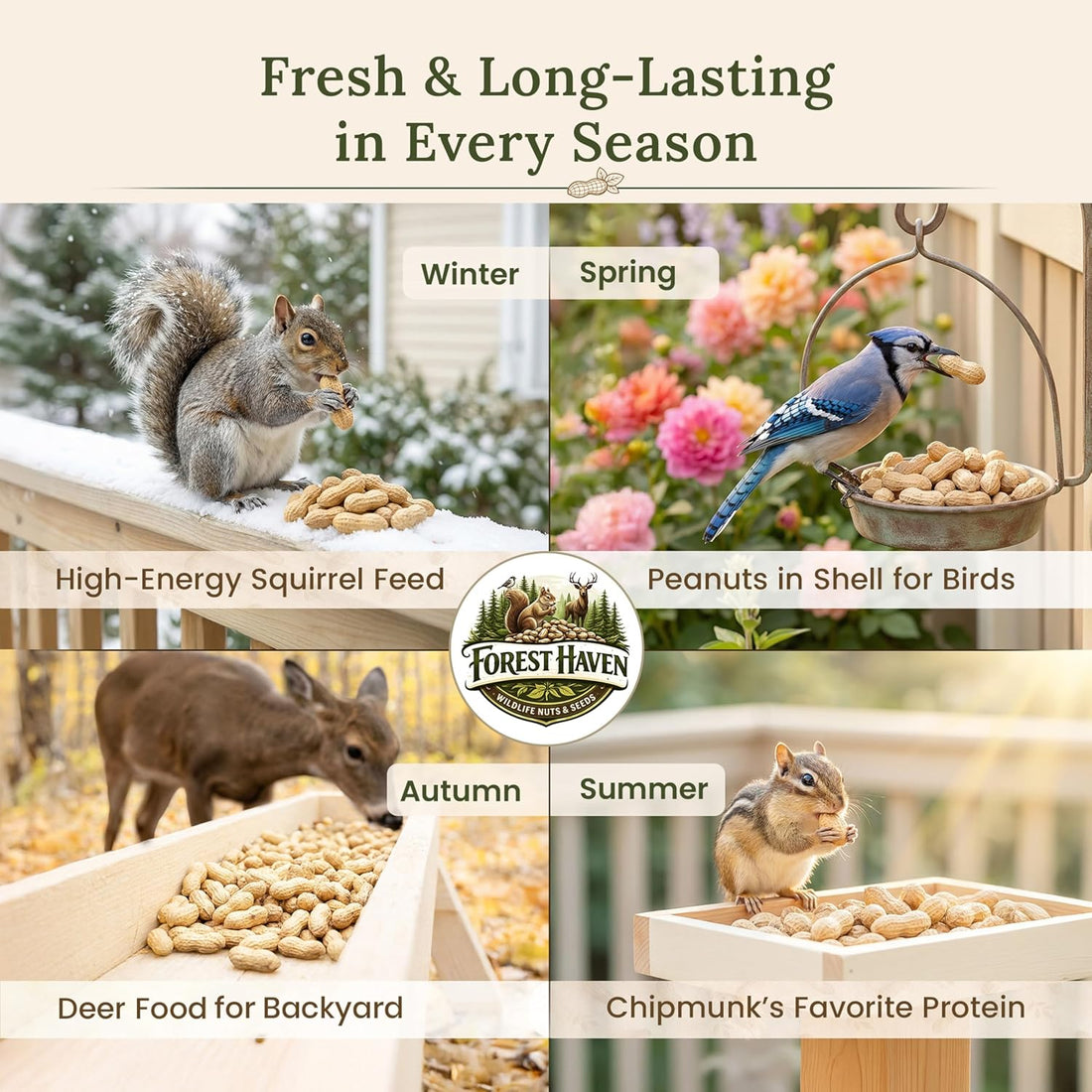 Forest Haven Premium Raw Peanuts for Squirrels