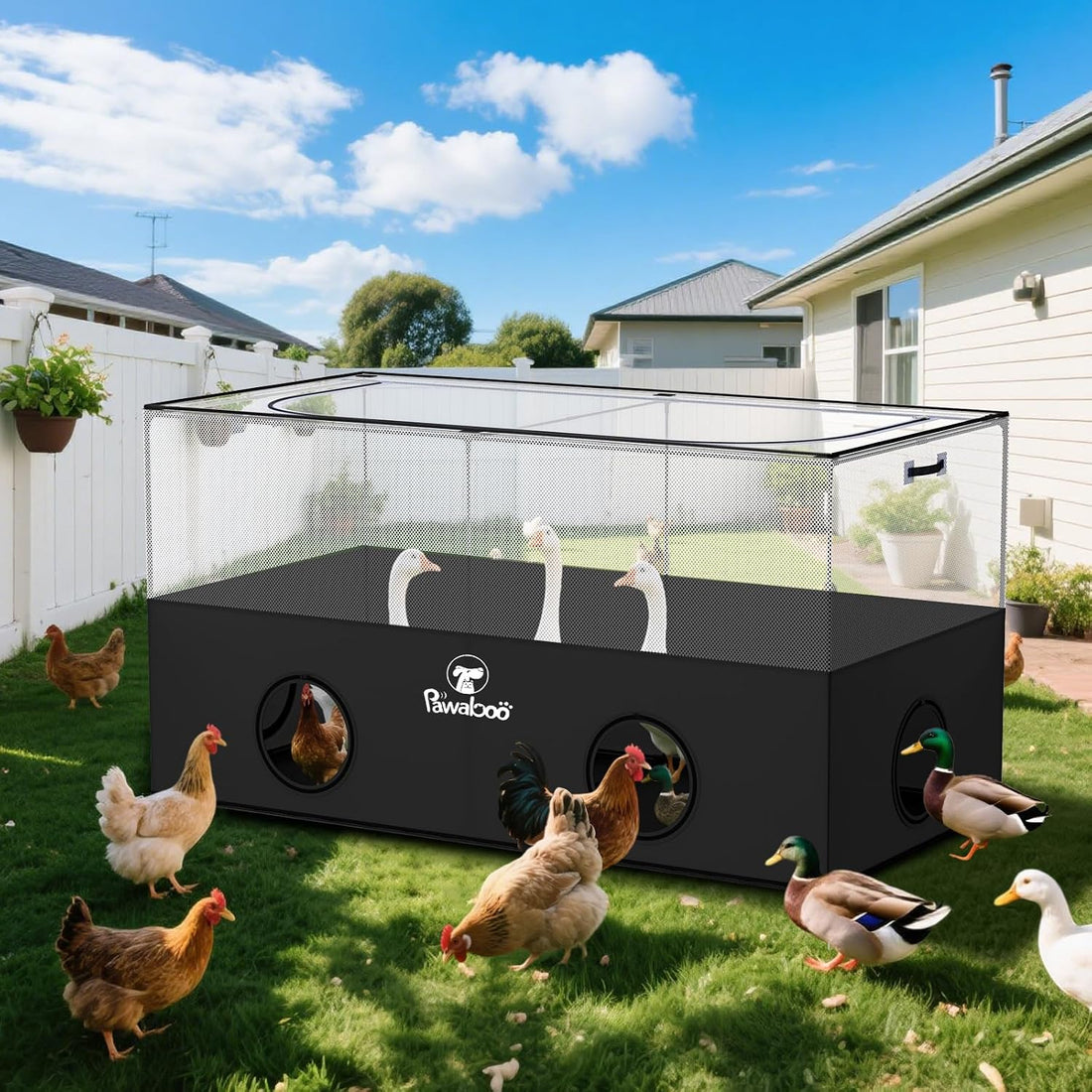 Pawaboo Small Animal Playpen, Foldable Pet Cage Tent