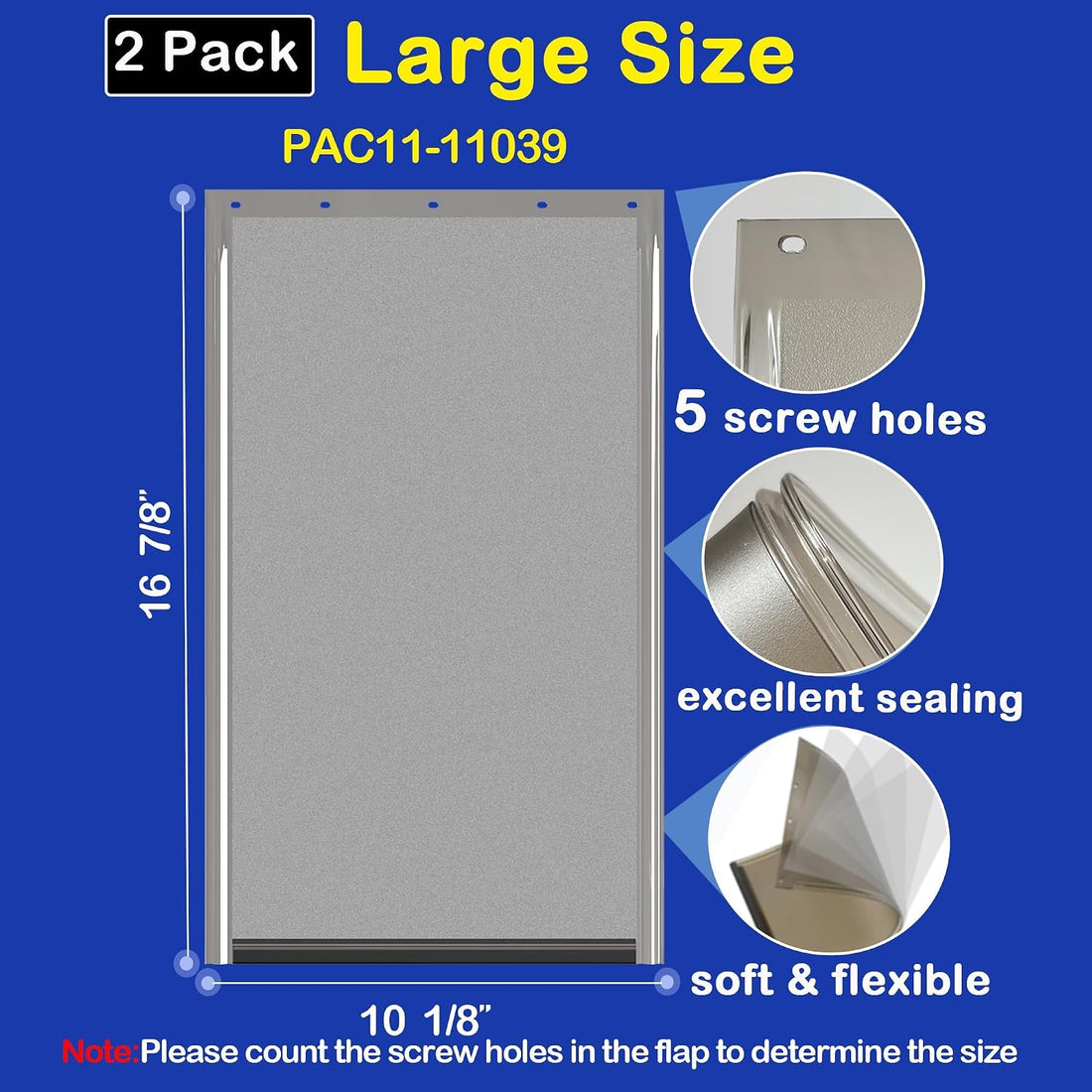 2PC Replacement Flap PAC11-11039 with Screws & Washers for PetSafe