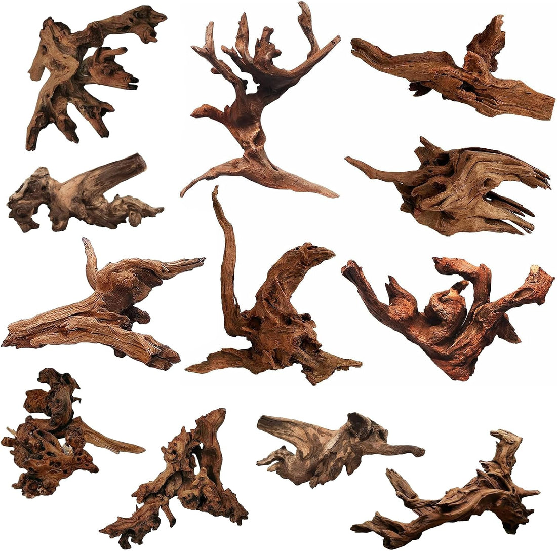 Hamiledyi 5 Pcs Driftwood Branches 5.5"-8.6" Aquarium Wood Decoration