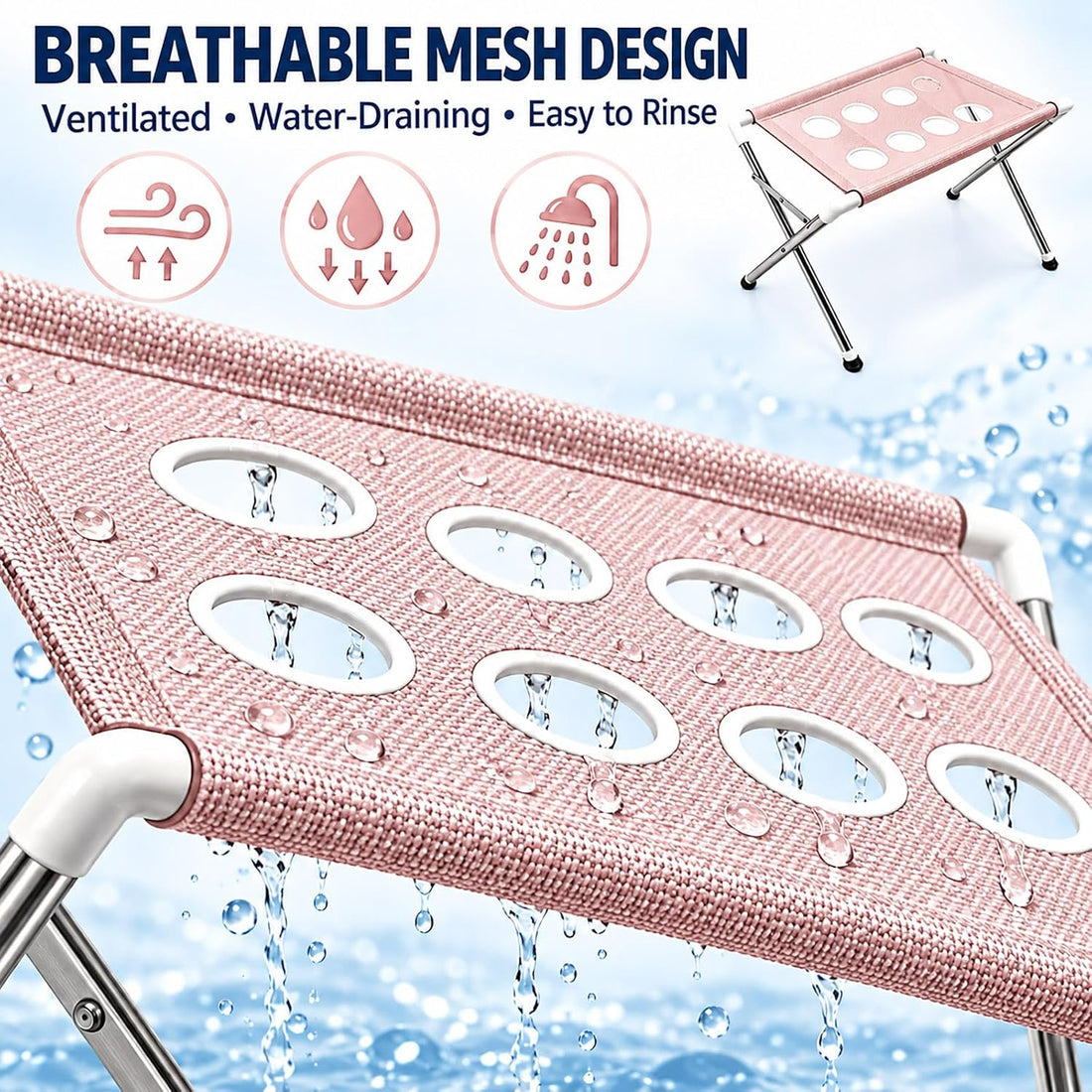 4-Hole Foldable Pet Grooming Hammock Stand with Tool Bag for Pets